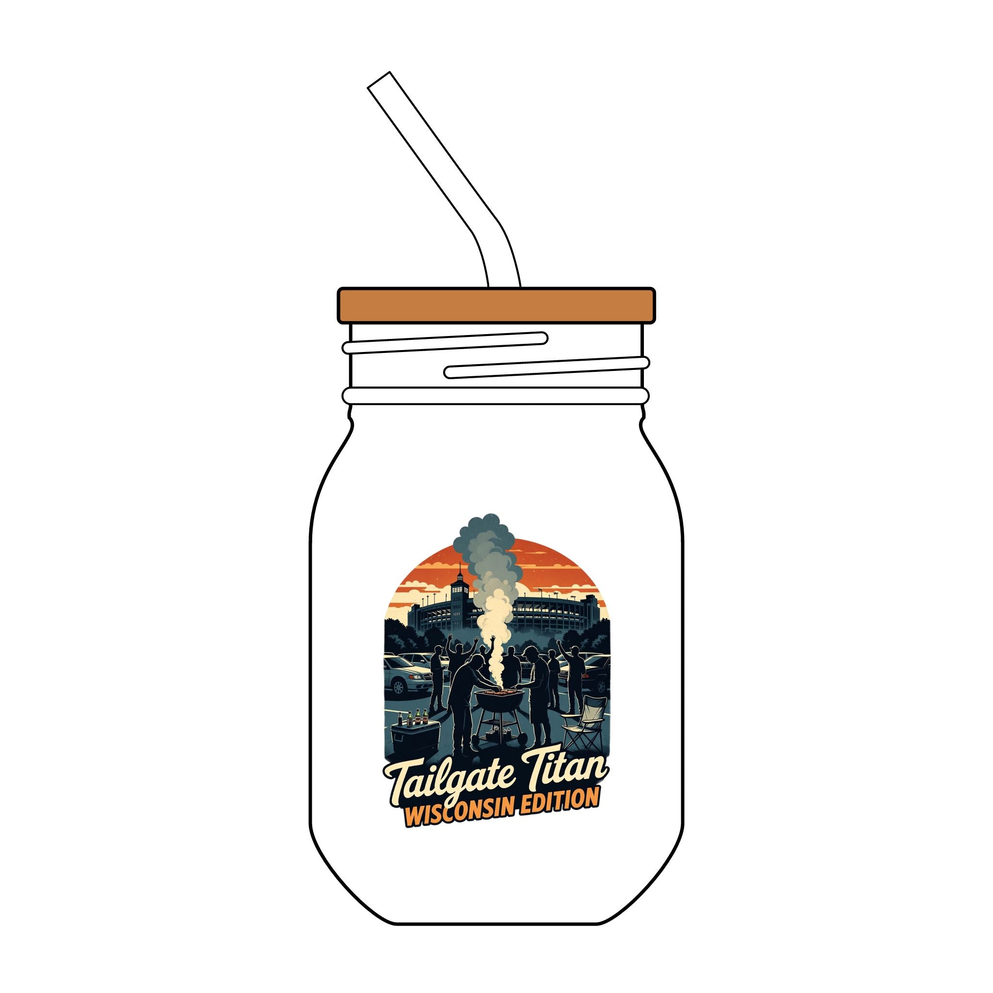 Sipper Glass with Straw, 16oz (Engraving)