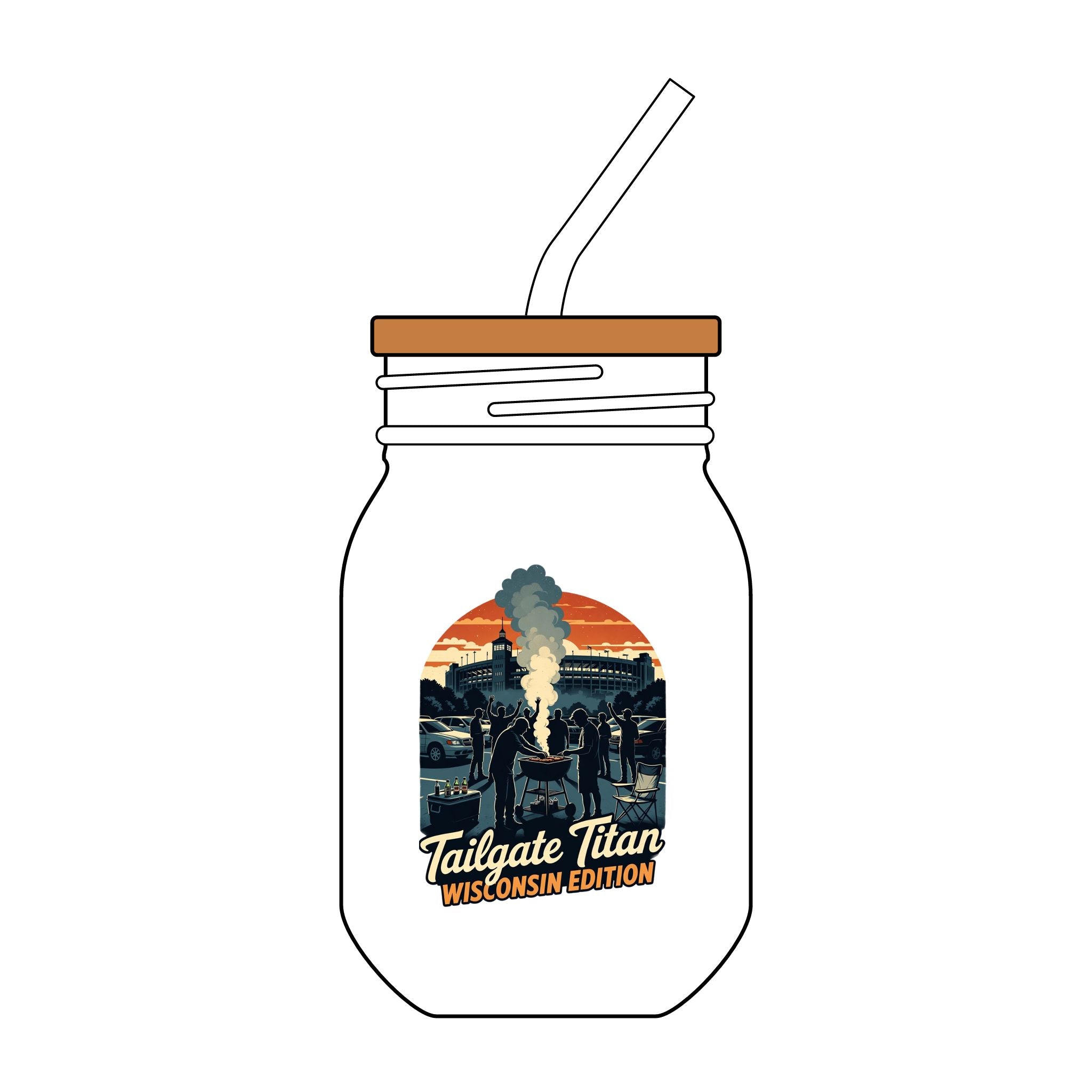Sipper Glass with Straw, 16oz (Engraving)